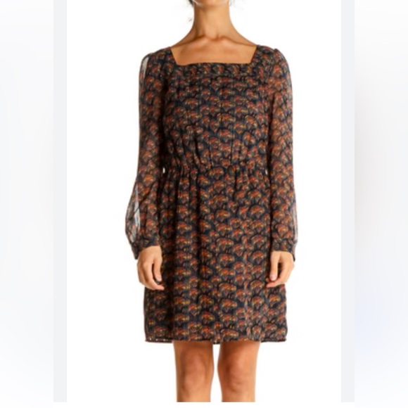 Banana Republic Dresses & Skirts - Banana Republic Belted Dress, Vintage inspired print, Navy blue, classic style